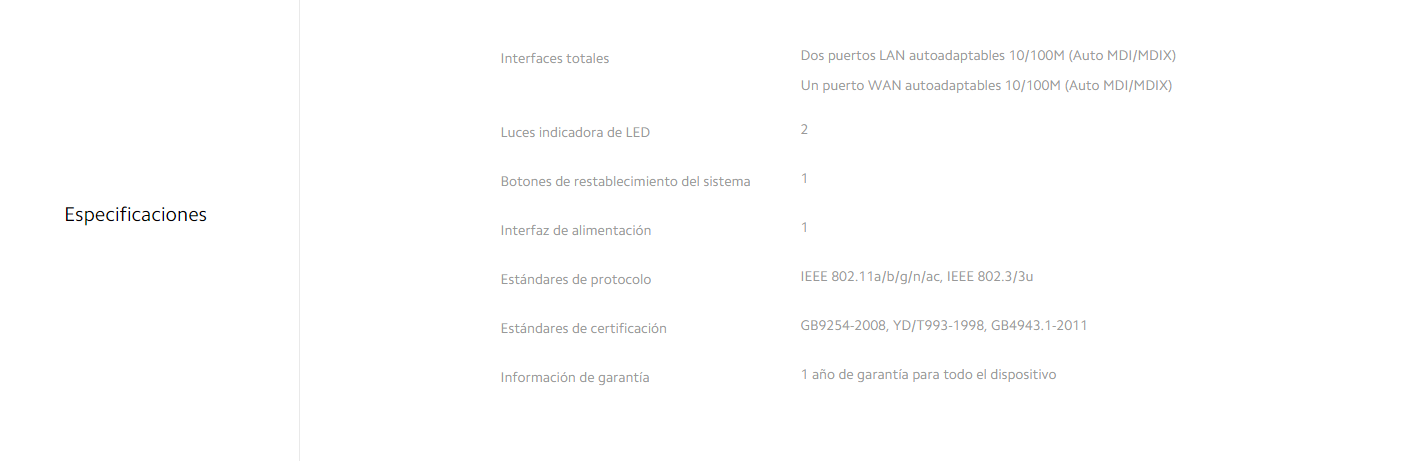 Router Inálambrico Xiaomi Mi Router 4A | 802.11ac / 867Mbps + 802.11n / 300Mbps | Banda Dual / 5GHz + 2.4GHz | Uso Doméstico | Blanco | CRE-ROU-02