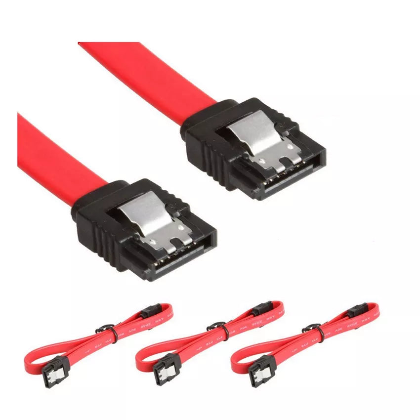 Cable de Datos SATA 3.0 para Discos Duros | 6 Gb/s | 40cm / 50cm | Rojo / Negro / Celeste | CTE-CAB-09