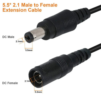 Extensión Cables DC | 5.5mm x 2.1mm | 50cm | Uso General | CTE-CAB-11