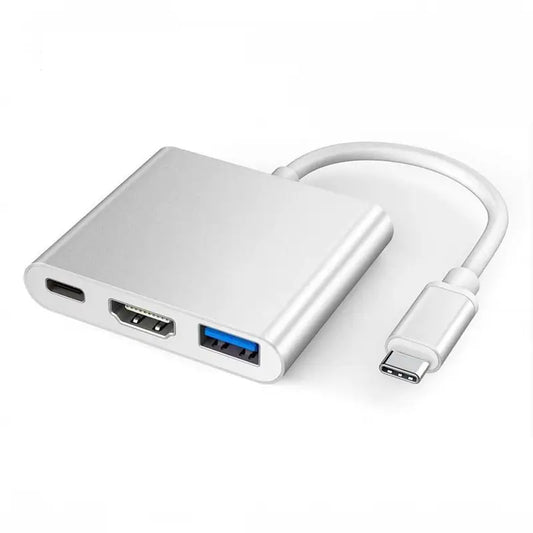 Hub / Concentrador USB Tipo C | 3 en 1 | USB 3.1 | Gris | CTE-HUS-02