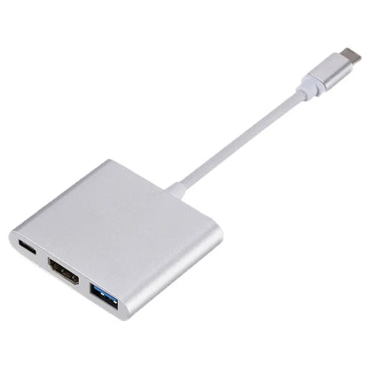 Hub / Concentrador USB Tipo C | 3 en 1 | USB 3.1 | Gris | CTE-HUS-02