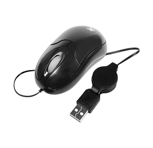 Mouse Alámbrico con Cable Retractil | Xtech XTM-150 | 70cm | 800dpi | CTE-MOU-01
