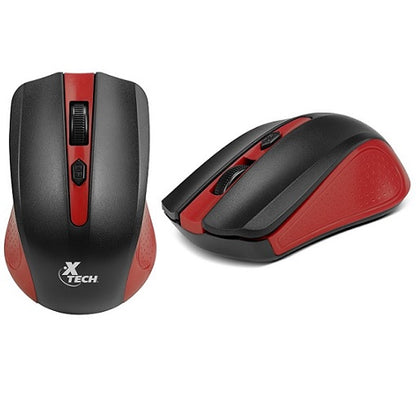 Mouse Inalámbrico | Xtech XTM-310 | 1600dpi | Rojo-Negro | CTE-MOU-02