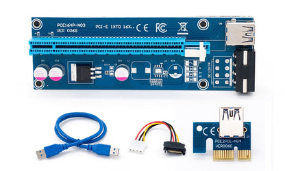Riser USB 3.0 | PCI x16 a PCI x1 | Molex 4 Pines | 60cm | CTE-RIS-01