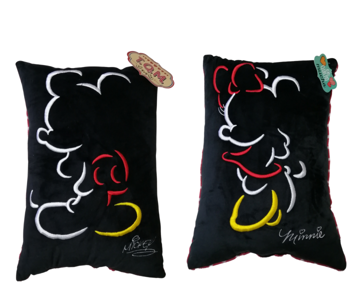 Almohada | Silueta Mickey Mouse / Silueta Minnie Mouse | 45cm x 30cm | CZG-AL-52