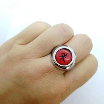 Anillo de Organización Akatsuki / Naruto | 10 Estilos | Plateado | CZG-ANI-01