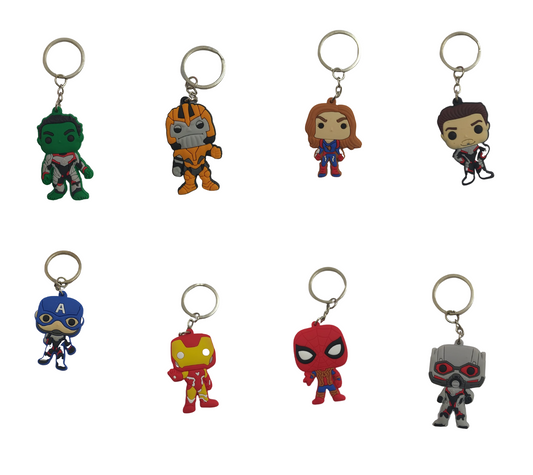 Llaveros | Avengers | Hulk / Thanos  / Capitana Marvel / Hombre Hormiga / Capitán América / Iron Man / Spiderman | CZG-LLA-06