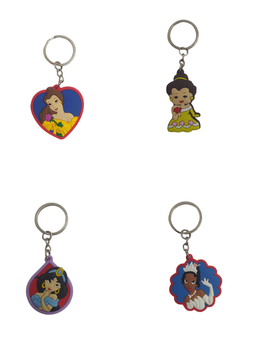 Llaveros | Princesas Disney | Bella / Jasmin / Tiana | 4 Estilos | CZG-LLA-09