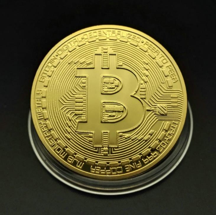 Moneda - Bitcoin | 4cm x 1.5mm | Incluye Estuche | Dorado | Hierro | CZG-MON-01