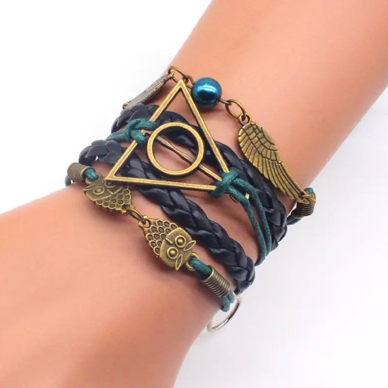 Pulsera - Las Reliquias de la Muerte / Snitch / Lechuzas | Harry Potter | 7 Colores | CZG-PUL-04