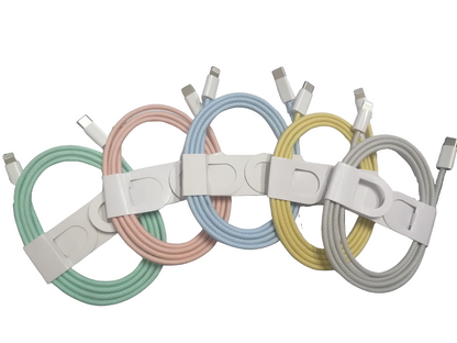 Cable USB | USB C -> Lightning | 1m | Blanco / Rosado / Verde / Celeste / Amarillo | CCE-CUS-09