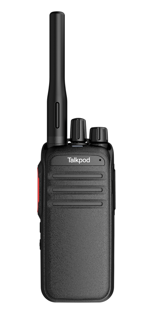 Radio de Comunicación Talkpod D30 | UHF | 5W | DMR / Análogo | IP54 | MIL-STD-810 | USB | Batería de Alta Capacidad