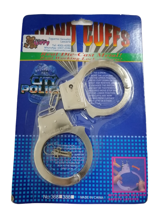 Esposas - BDSM | Manos | Metal / Incluye Llaves | Plateado | Ajustable | CJS-ES-05