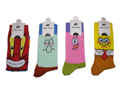 Medias | Don Cangrejo / Calamardo / Patricio / Bob Esponja | 4 Estilos | Talla Única | CZG-ME-27