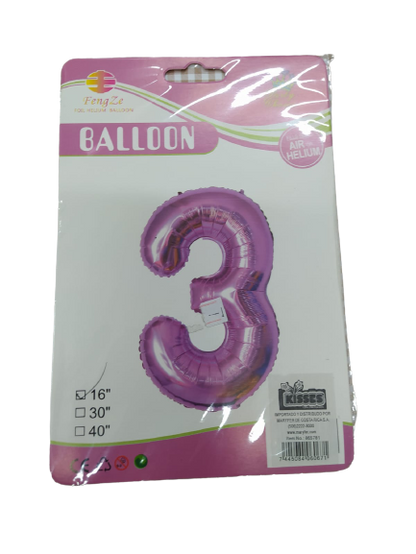 Globos | Números  |  16 cm | 10 Estilos | CRE-GLO-01