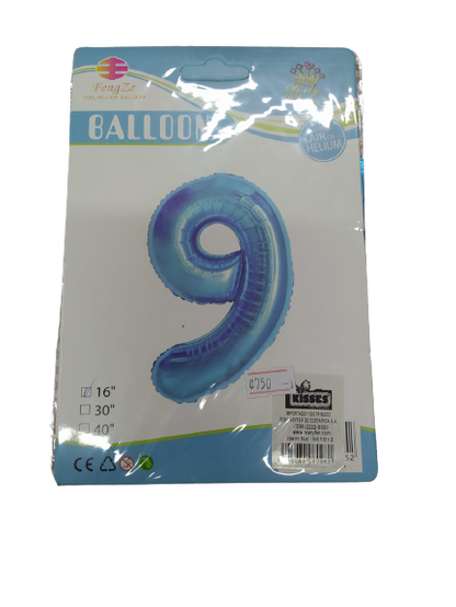 Globos | Números  |  16 cm | 10 Estilos | CRE-GLO-01