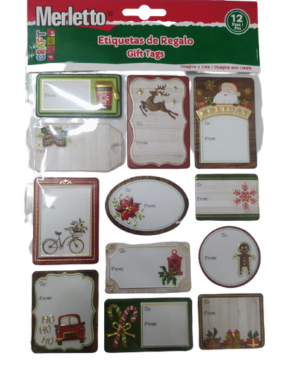 Etiquetas de Regalo | Feliz Navidad | CRE-TI-01