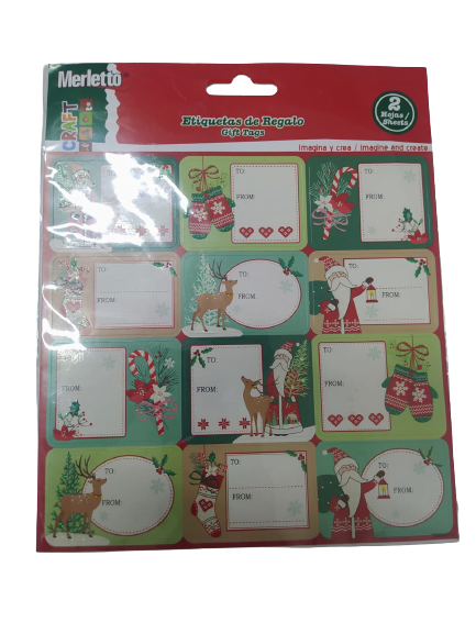 Etiquetas de Regalo | Feliz Navidad | CRE-TI-01